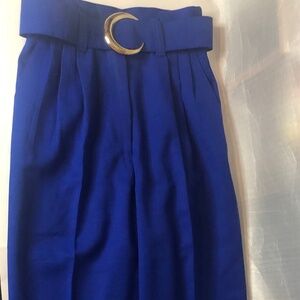 High waisted Blue Classic Chic Vintage Fashion Women’s Dress Pant